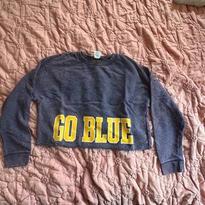 EUC VS PINK UofM crop sweatshirt L